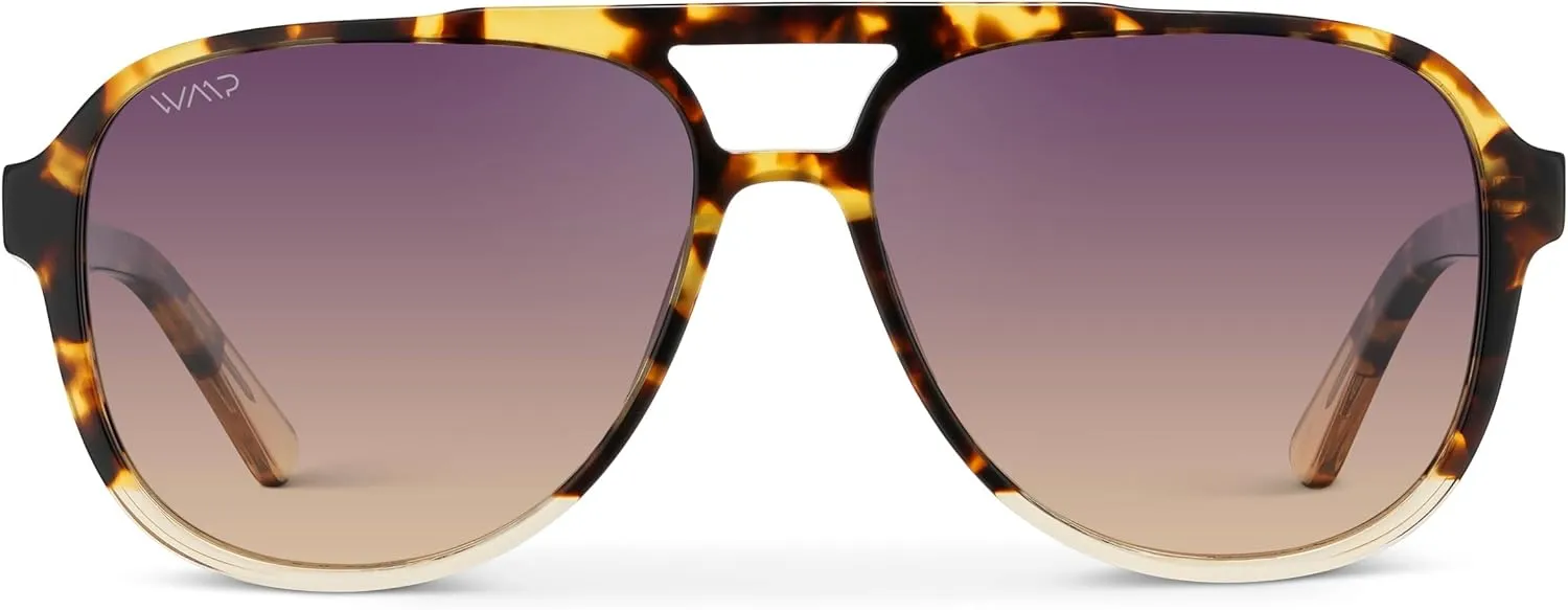 WearMe Pro Chic Retro Oversized Polarized Sunglasses: Statement Aviator for Women