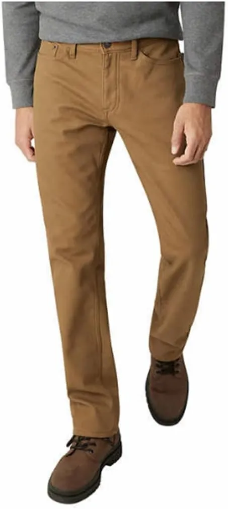 Weatherproof Vintage Fleece Lined Pants - Men's Regular Fit Fleeced Lined Canvas Pants for Mens