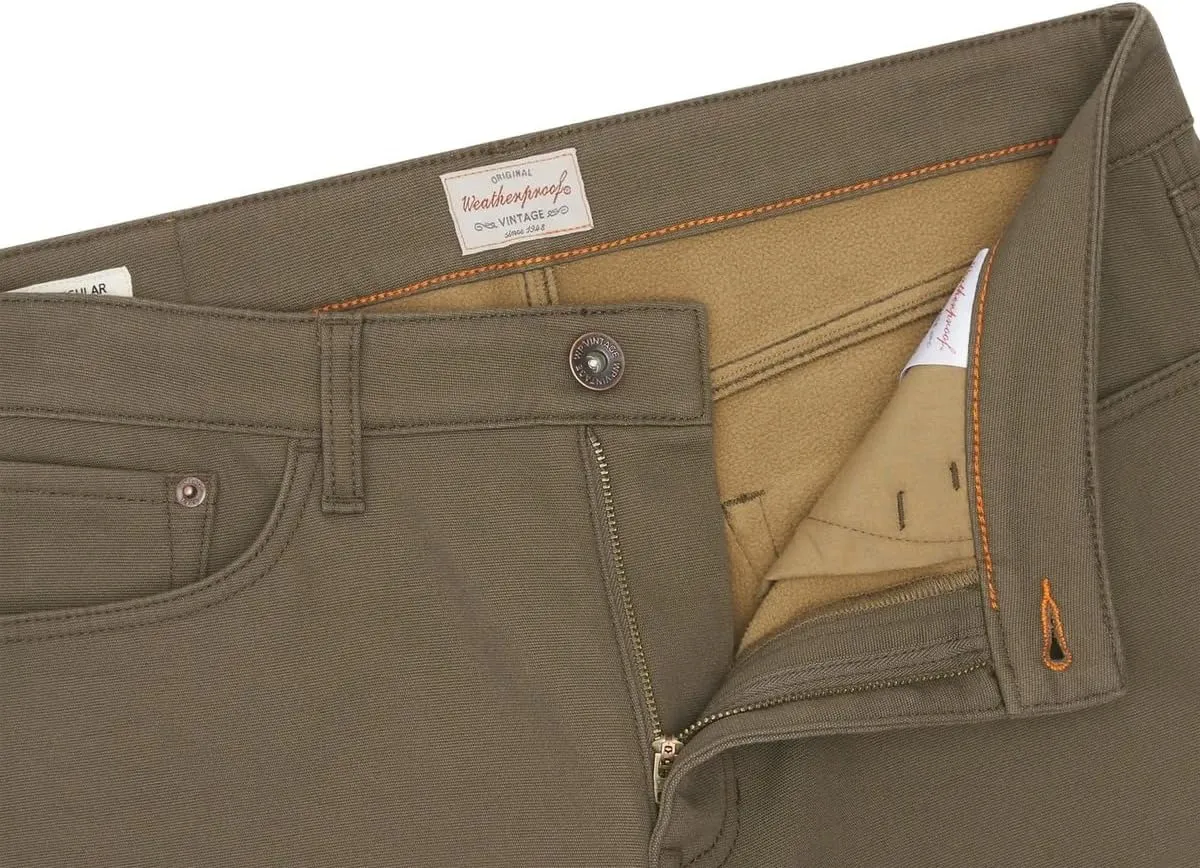 Weatherproof Vintage Men’s Bonded Fleece Lined Canvas Pant