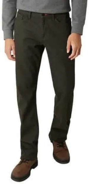 Weatherproof Vintage Men's Stretch Canvas Fleece Lined Pants | Moon Shadow, 40Wx30L