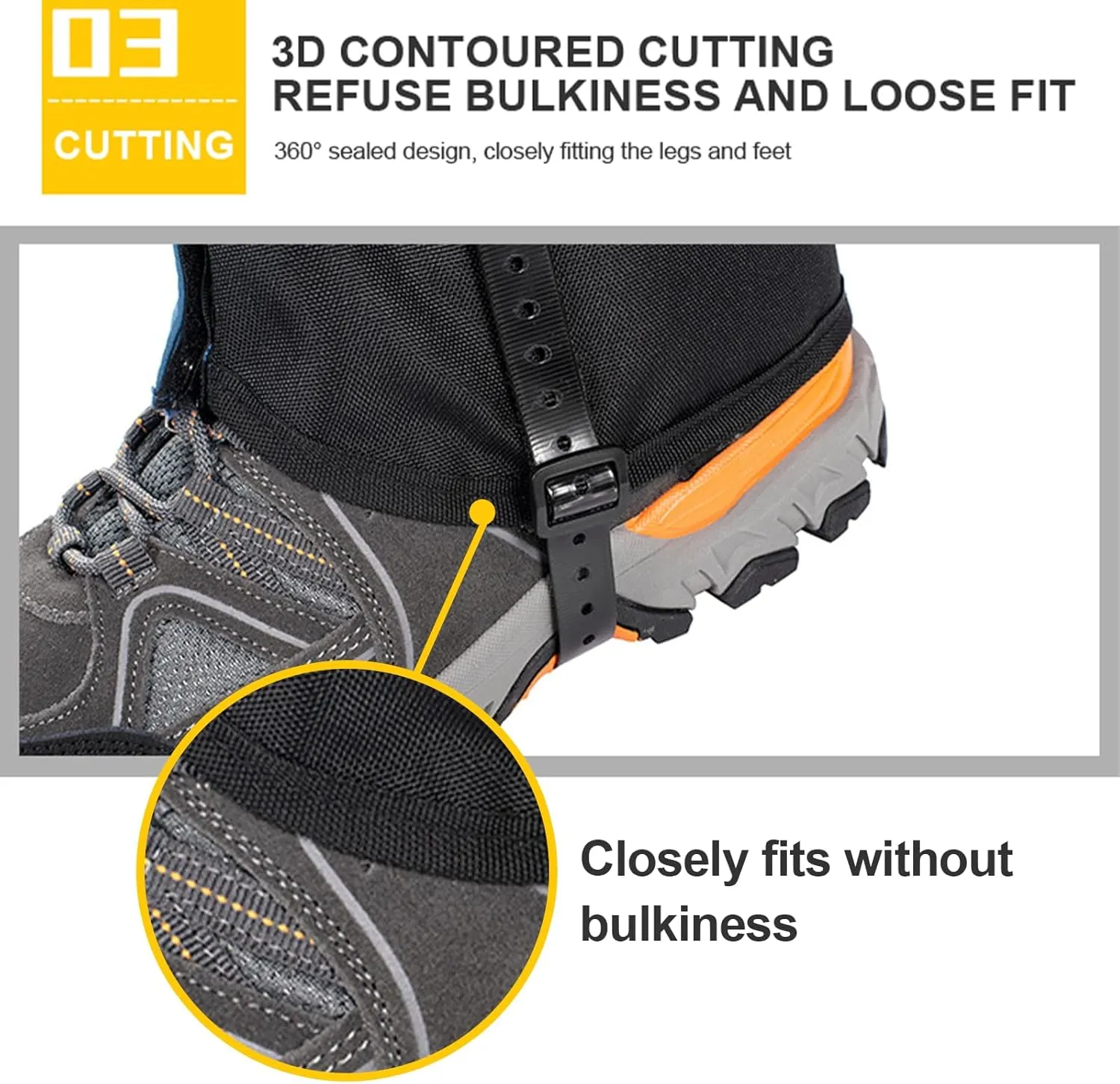 Weed Eating Leg Guards, Waterproof Lawn Trimming Care Leg Protection, Men and Women Snow Boot Gaiters for Hiking, Walking, Hunting, Backpacking and Outdoor Climbing