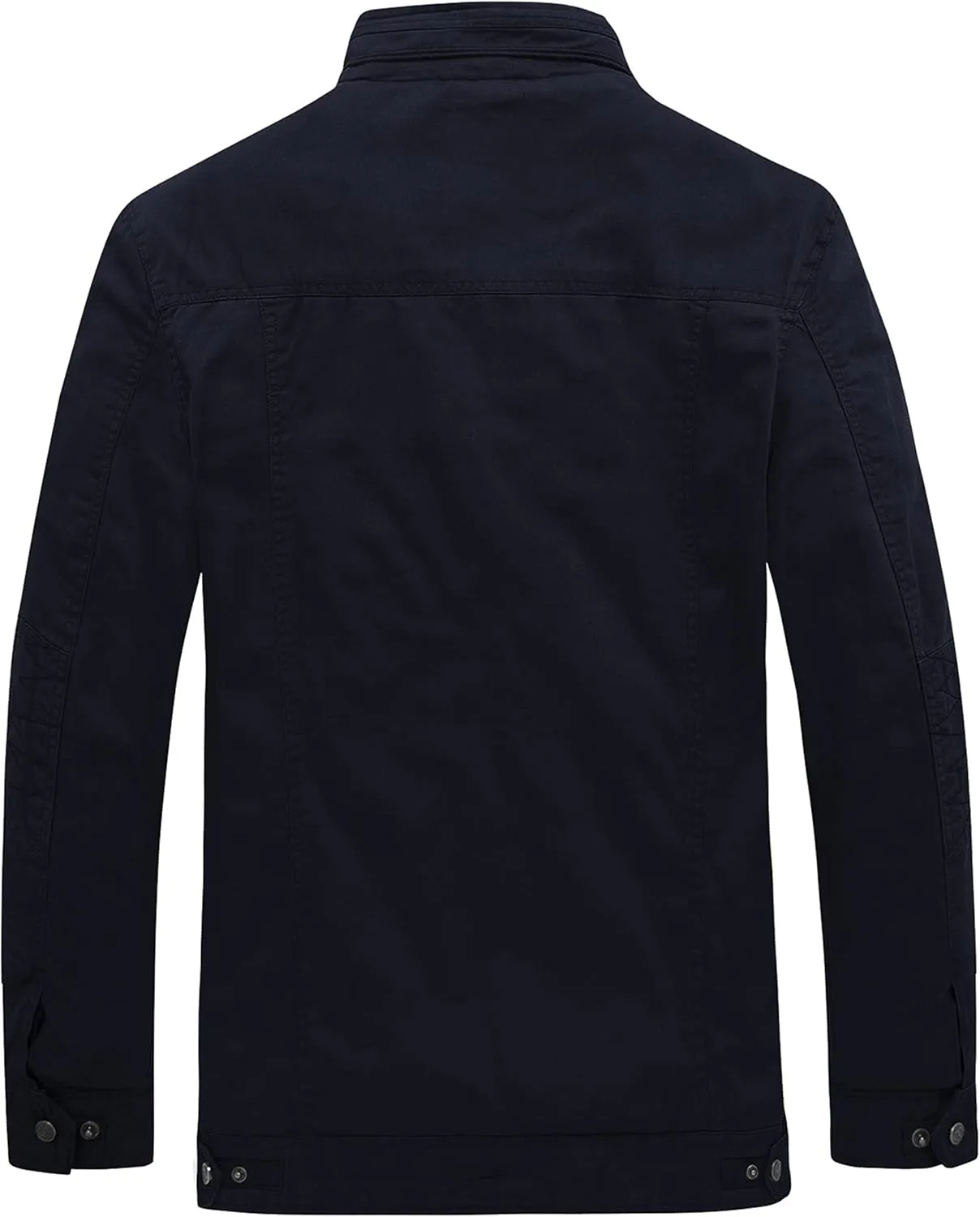 WenVen Men's Winter Casual Cotton Coat Thicken Fleece Lined Military Jacket