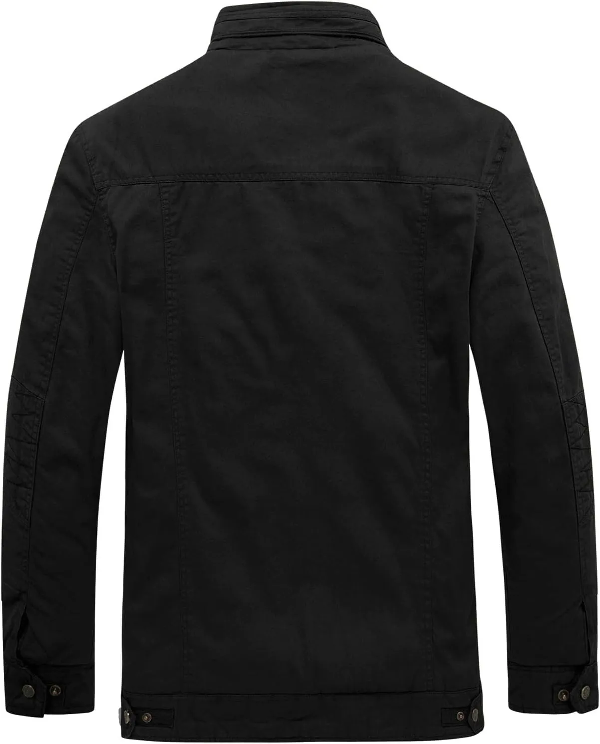 WenVen Men's Winter Casual Cotton Coat Thicken Fleece Lined Military Jacket