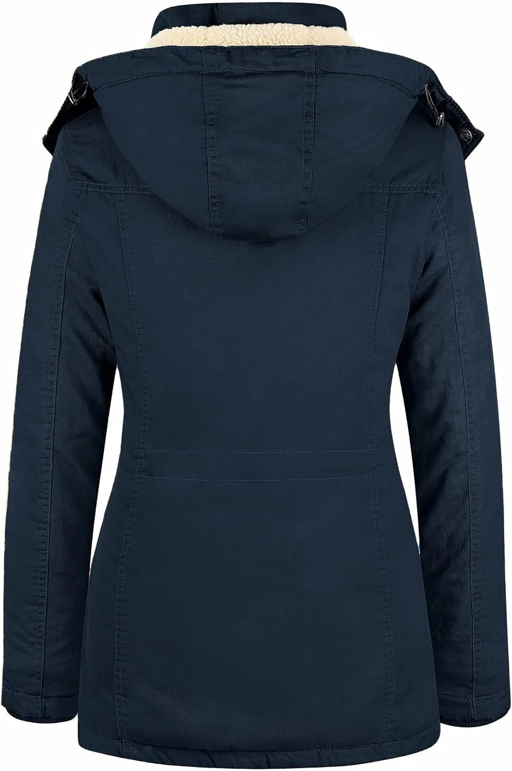 WenVen Women's Winter Warm Sherpa Lined Jacket Heavy Parka Coat with Hood