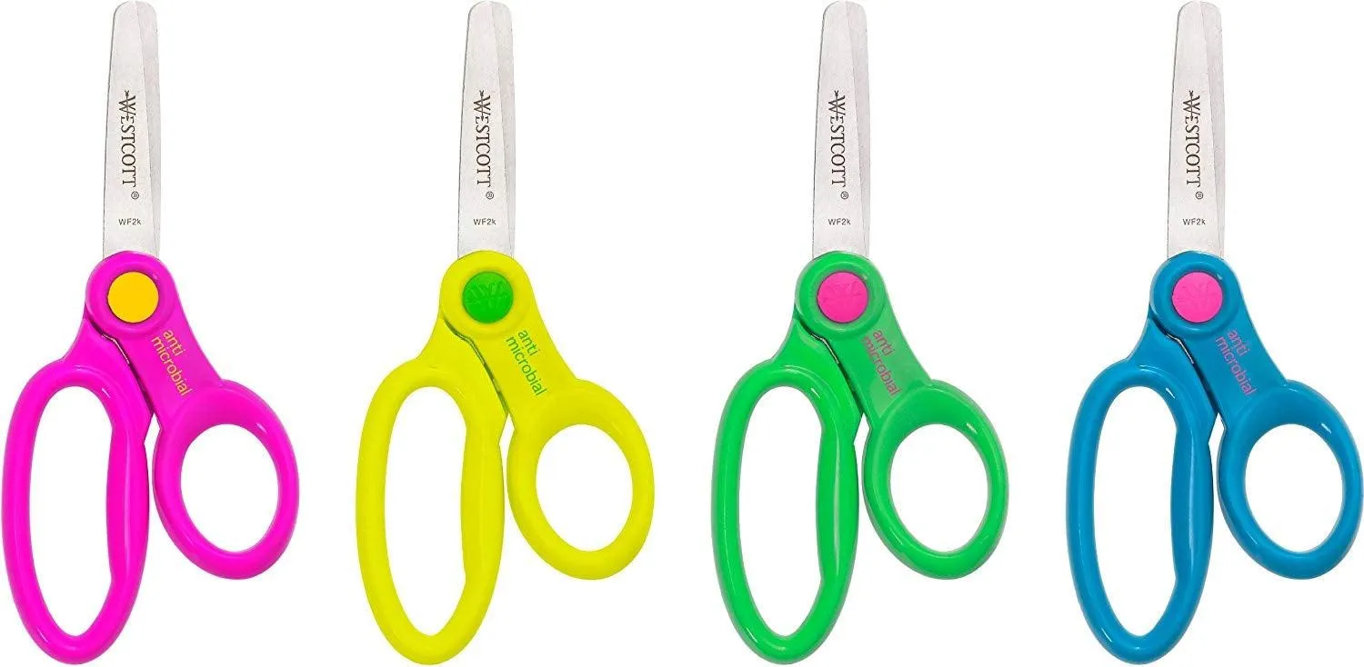 Wescott Blunt Kids Scissors with Anti-Microbial Protection (12 Pack)