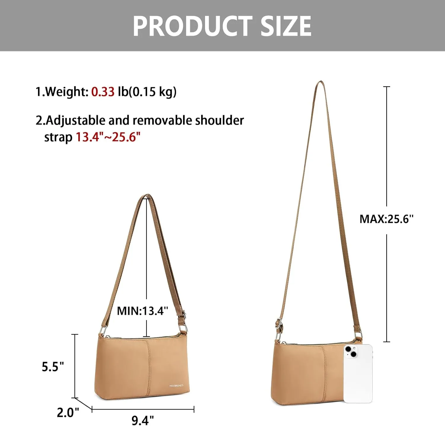 WESTBRONCO Crossbody Bag for Women Vegan Leather Wallet Purses Satchel Shoulder Bags Small Size