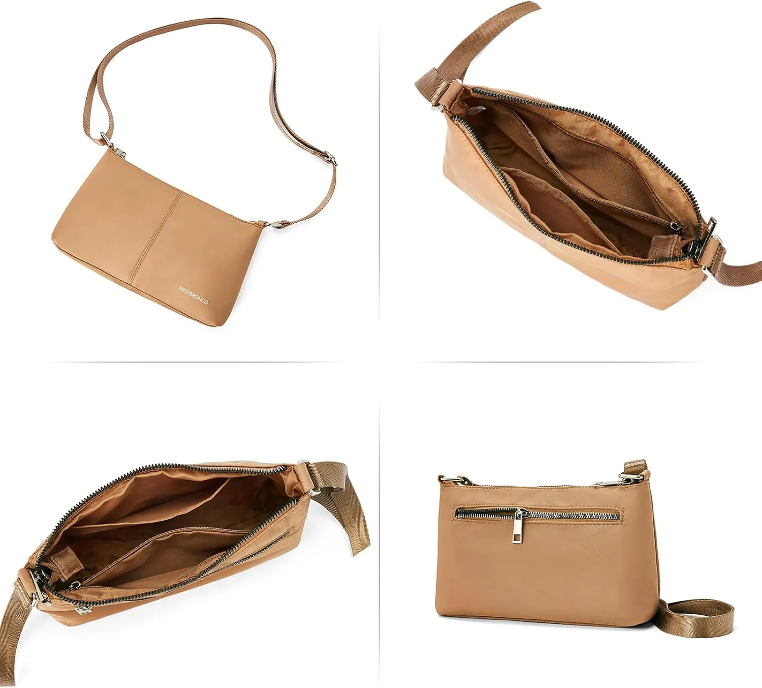 WESTBRONCO Crossbody Bag for Women Vegan Leather Wallet Purses Satchel Shoulder Bags Small Size