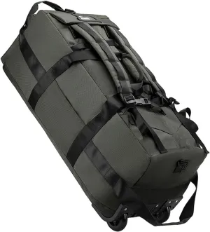 Wheeled Duffel Bag Rolling Garment Bag Large Portable Overnight Suitcase Backpack for Beach Business Trip Camping Storage Bag, Green