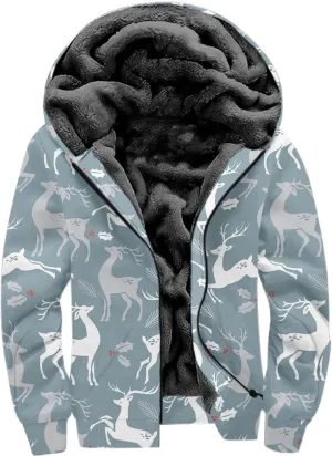 Windbreaker Men Color Warm Zipper Pocket Hooded Quilted Jacket Cool Giftt Ideas Mens Winter Overcoat Jacket Big