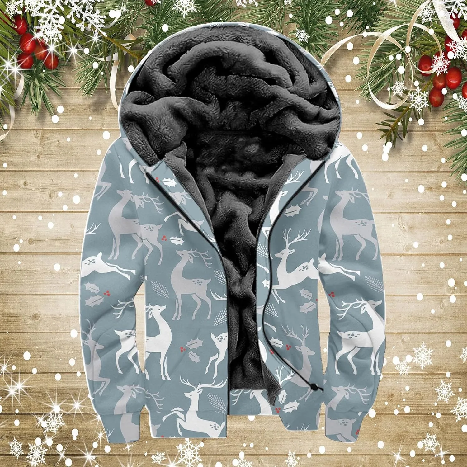 Windbreaker Men Color Warm Zipper Pocket Hooded Quilted Jacket Cool Giftt Ideas Mens Winter Overcoat Jacket Big