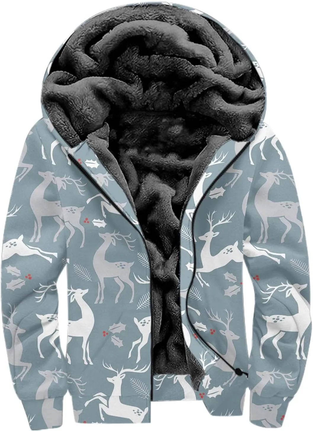 Windbreaker Men Color Warm Zipper Pocket Hooded Quilted Jacket Cool Giftt Ideas Mens Winter Overcoat Jacket Big