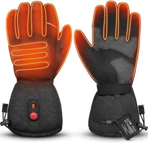 Winter Heated Gloves for Work - Durability Gloves with Grip, Impact-Resistant Rubber Back Insulated Work Gloves