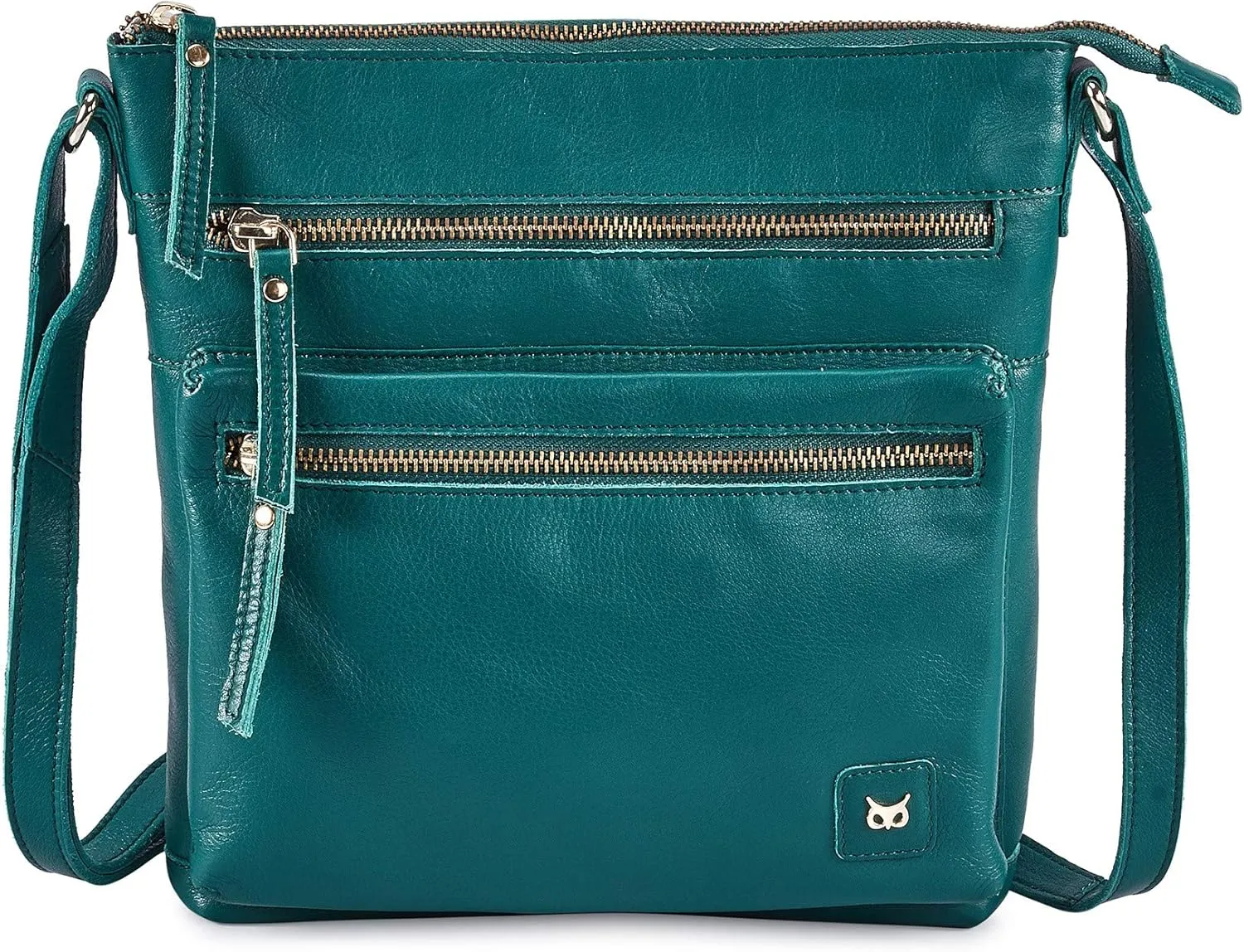 Wise Owl Accessories Small Crossbody Bags for Women Real Leather Purse Handbags Crossover Over the Shoulder Pocketbook