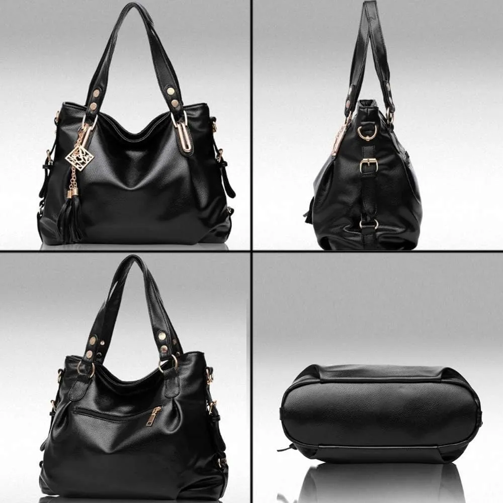Women Handbag Soft PU Leather Bags Shoulder Bag For Lady Fashion Tote Bag