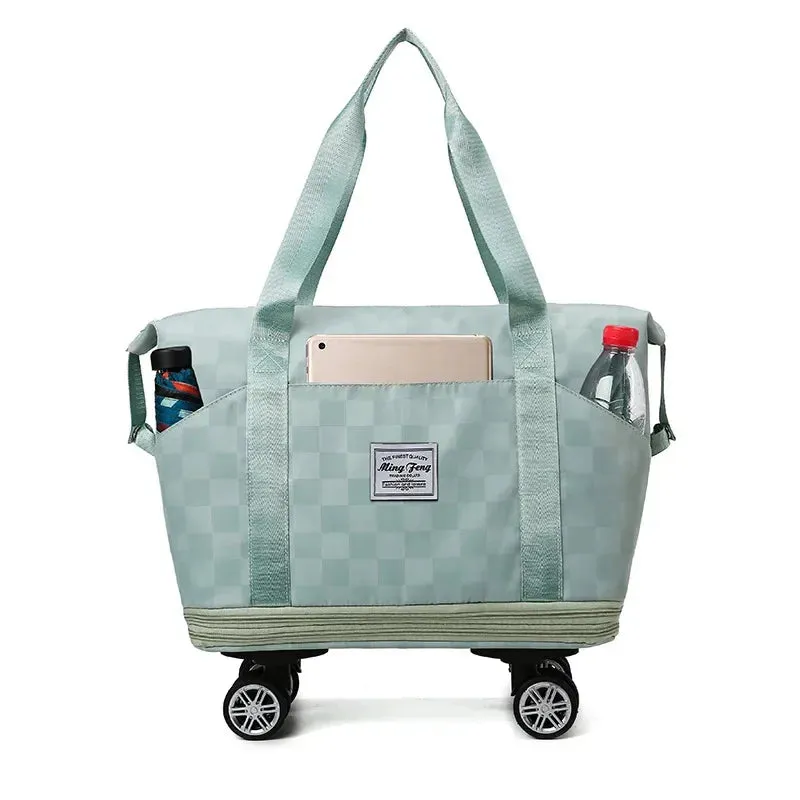 Women Large Capacity Travel Bag - Dry Wet Separation Expansion Double Layer Luggage Fitness Bag, Waterproof Storage Handbag