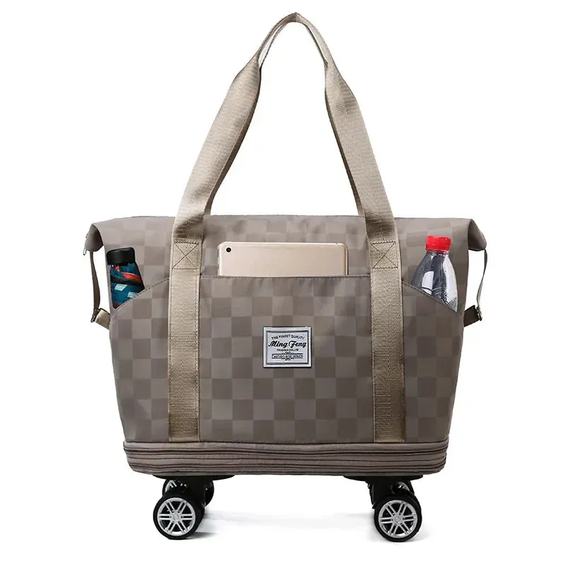 Women Large Capacity Travel Bag - Dry Wet Separation Expansion Double Layer Luggage Fitness Bag, Waterproof Storage Handbag
