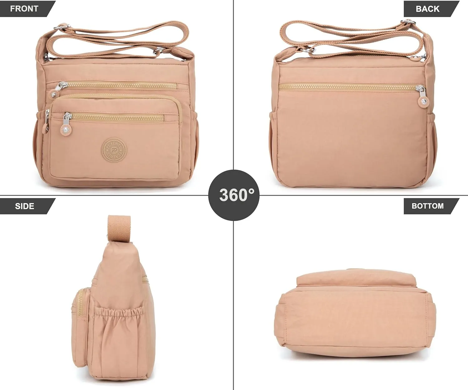 Women Shoulder Handbag Roomy Multiple Pockets Bag Ladies Crossbody Purse Tote Top Handle Satchel