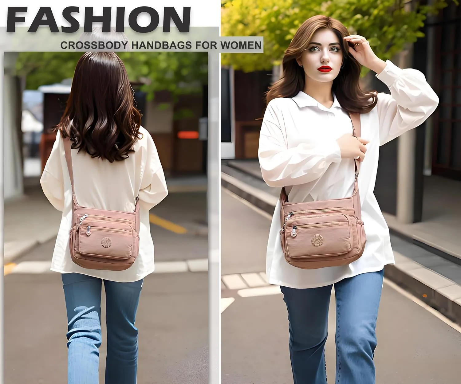 Women Shoulder Handbag Roomy Multiple Pockets Bag Ladies Crossbody Purse Tote Top Handle Satchel