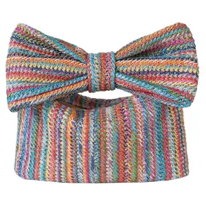 Women Straw Woven Handbag Zipper Closure with Bow Straw Summer Handbag Versatile Female Party Wedding Bag