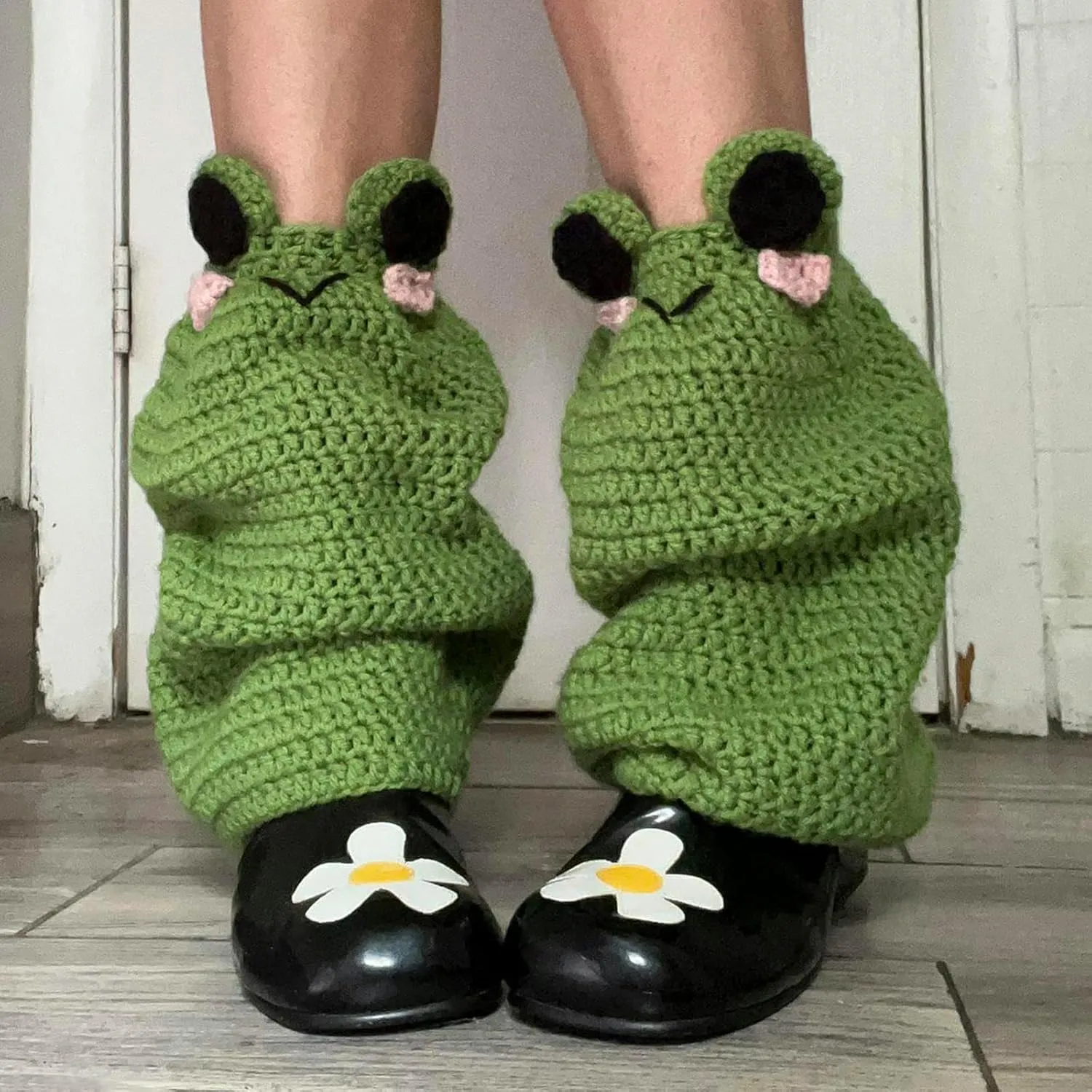 Women Strawberry Leg Warmers Cute Crotchet Knitted Leg Warmers Aesthetic Boot Cuffs Y2K Accessories