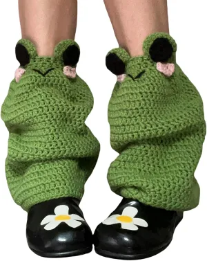 Women Strawberry Leg Warmers Cute Crotchet Knitted Leg Warmers Aesthetic Boot Cuffs Y2K Accessories