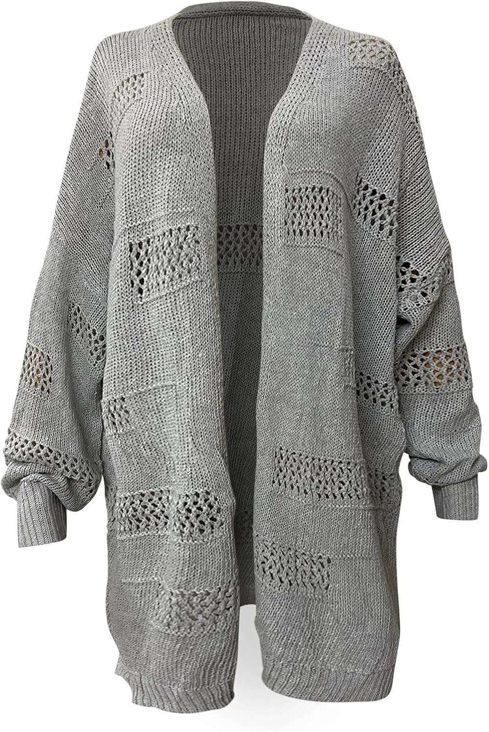 Women's Fashion Beach Kimonos Oversized Button Lightweight Sweaters V Neck Loose Cardigans Women Cardigan 3/4