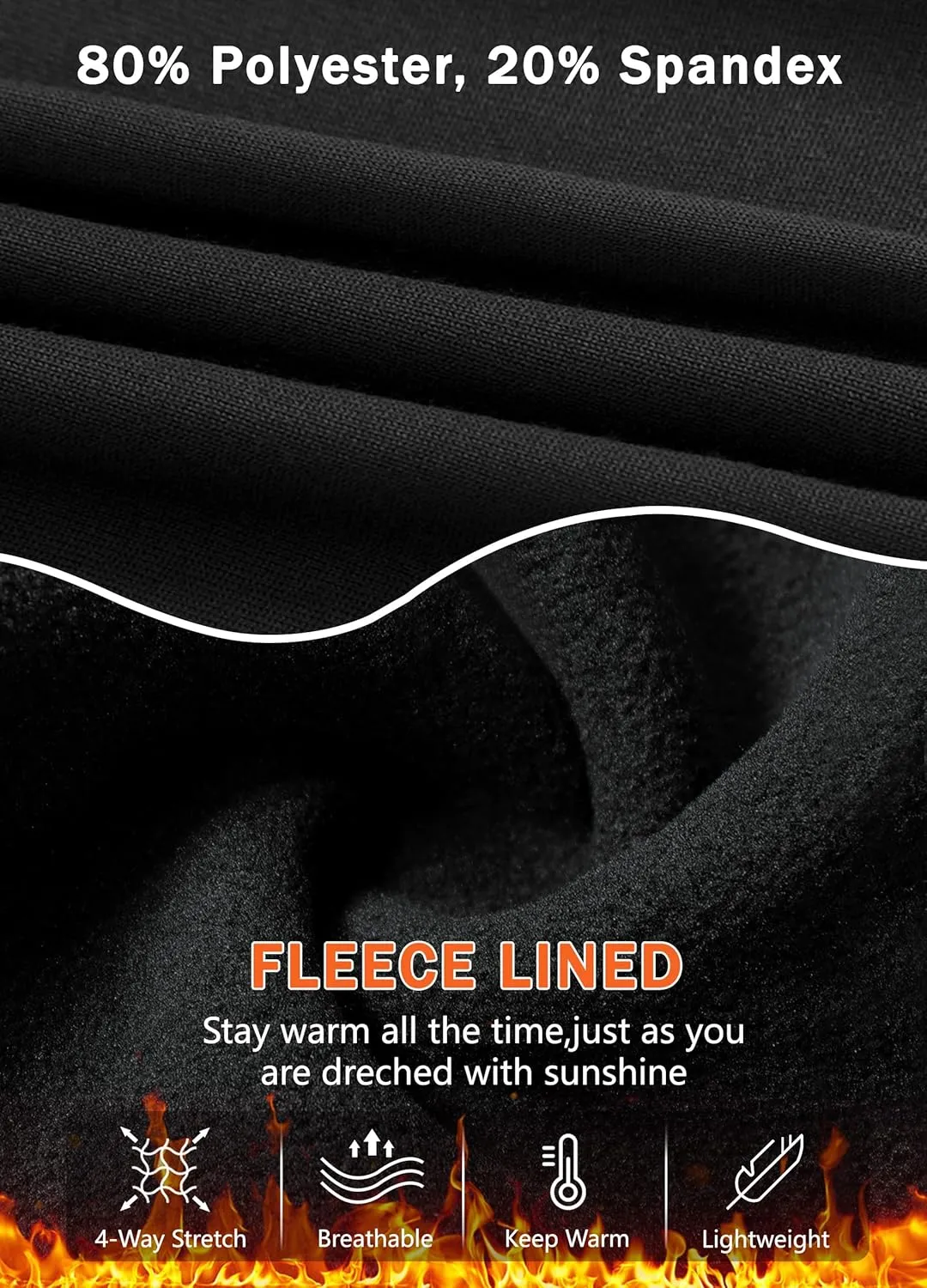 Women's Fleece Lined Flare Leggings Winter Warm Water Resistant Pants Outdoor Hiking Thermal Scrub Snow Travel Bootcut Pant