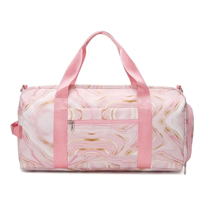 Women's Large Capacity Foldable Travel Rain Bag Dry Wet Separation Waterproof Sports Handbag