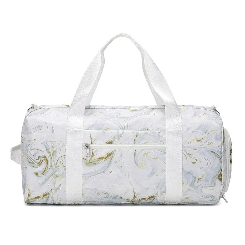 Women's Large Capacity Foldable Travel Rain Bag Dry Wet Separation Waterproof Sports Handbag