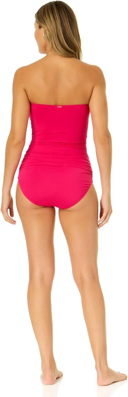 Women's Live In Color Twist Front Bandeaukini Swim Top