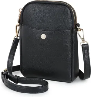 Women's Small Crossbody Bag, Multi-Pocket Mobile Phone Wallet with Adjustable Shoulder Strap