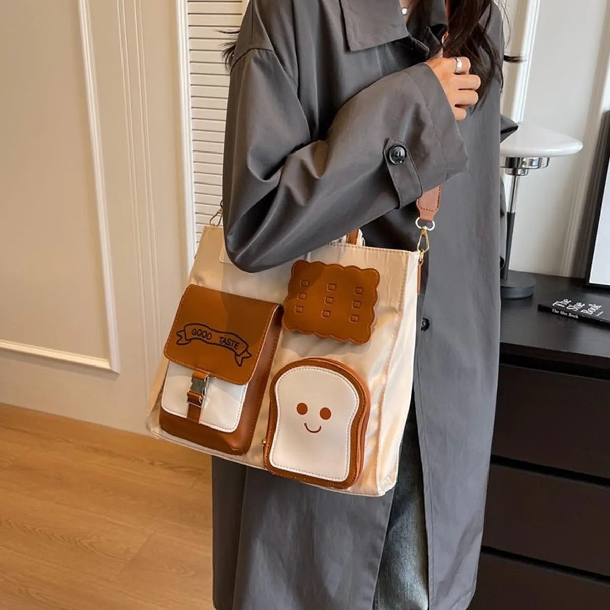 Work Bags - Canvas Tote Bags With Zipper For Women