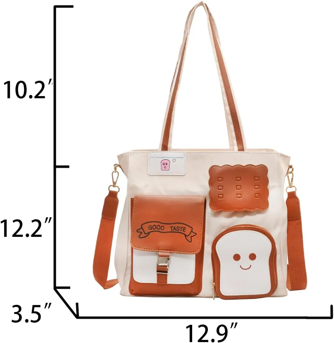 Work Bags - Canvas Tote Bags With Zipper For Women