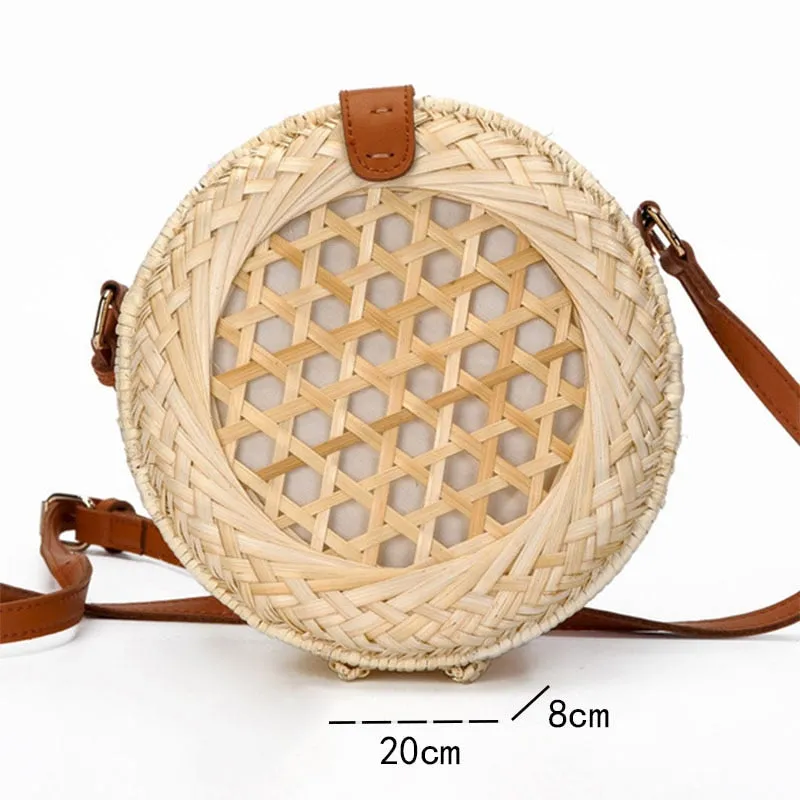 Woven Straw Boho Round Bags