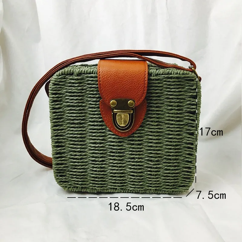 Woven Straw Boho Round Bags