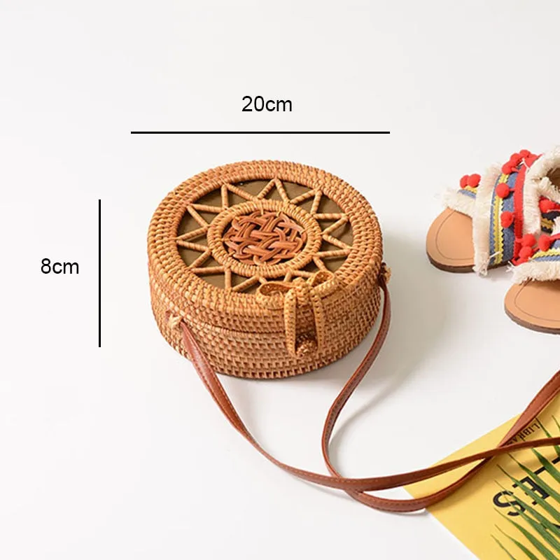 Woven Straw Boho Round Bags
