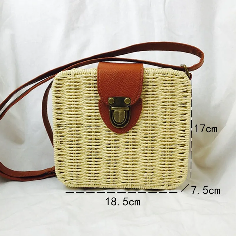 Woven Straw Boho Round Bags