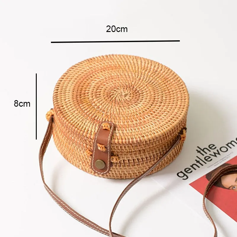 Woven Straw Boho Round Bags