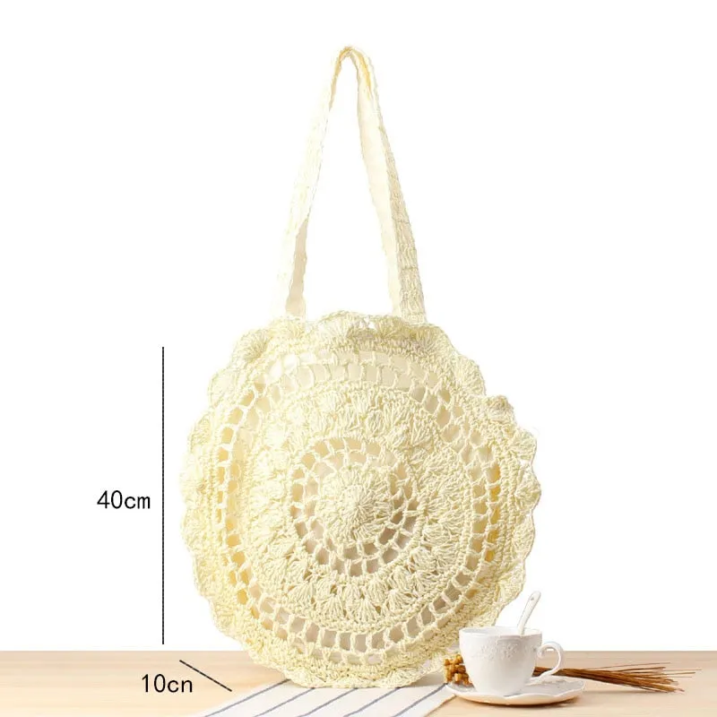 Woven Straw Boho Round Bags