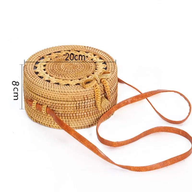 Woven Straw Boho Round Bags