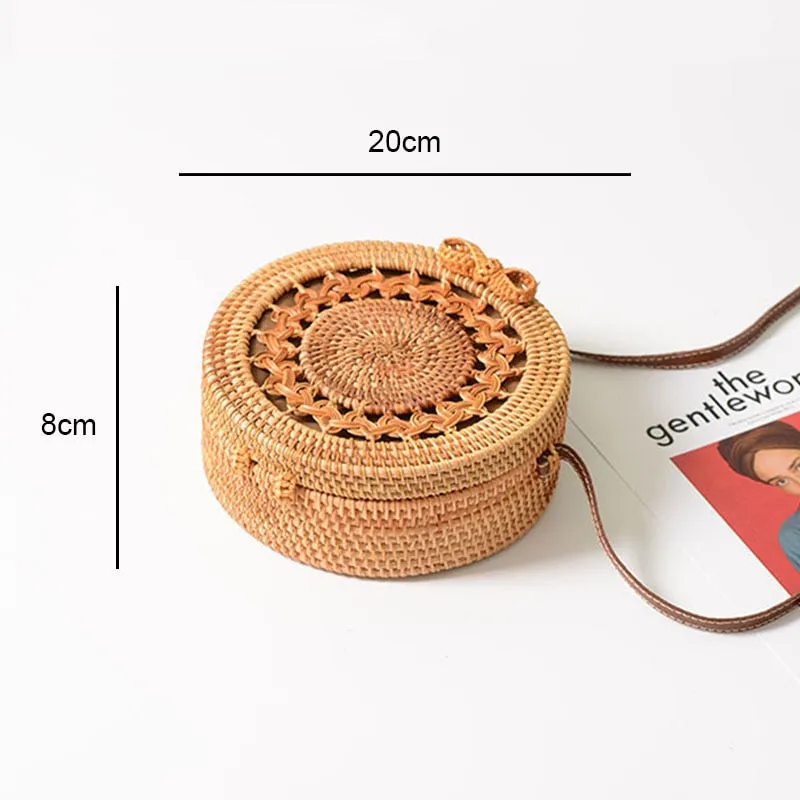 Woven Straw Boho Round Bags