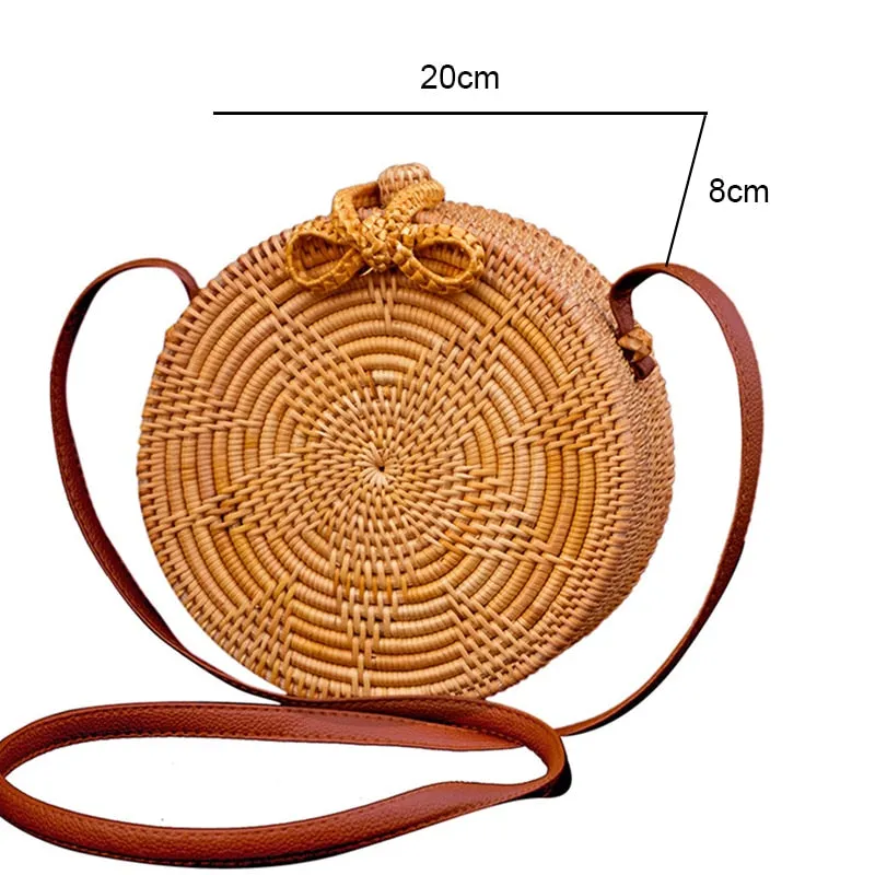 Woven Straw Boho Round Bags