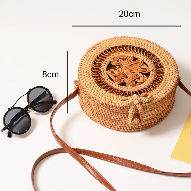 Woven Straw Boho Round Bags