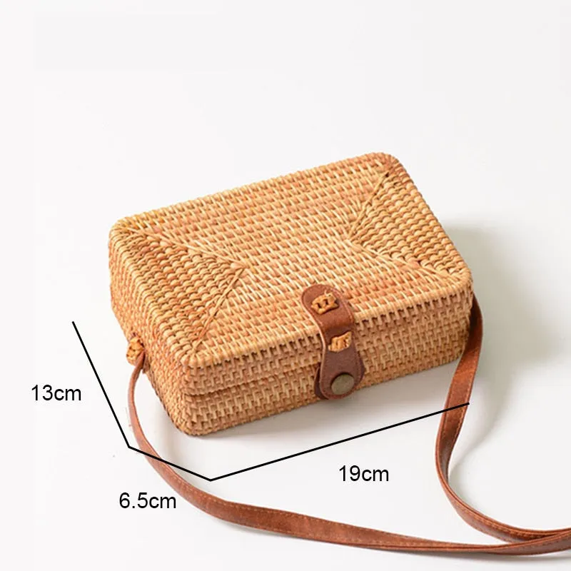 Woven Straw Boho Round Bags