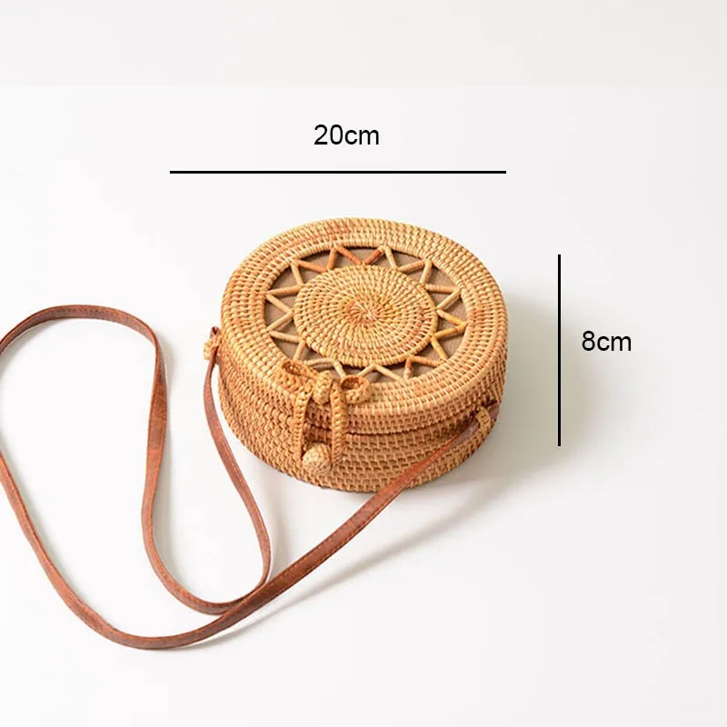 Woven Straw Boho Round Bags