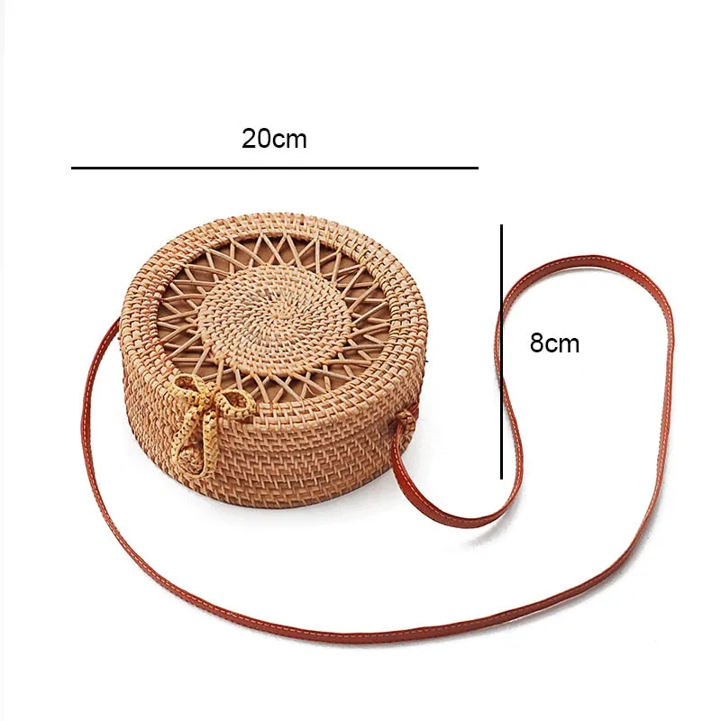 Woven Straw Boho Round Bags