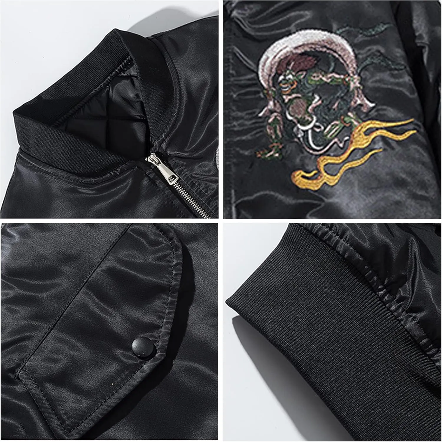 XYXIONGMAO Streetwear Bomber Jackets Windbreaker Techwear ghost embroidery pattern Clothes Flight Jacket for Men
