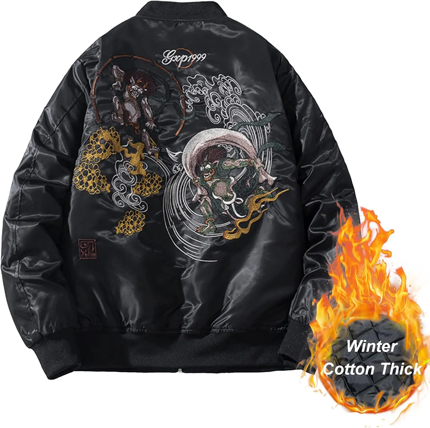 XYXIONGMAO Streetwear Bomber Jackets Windbreaker Techwear ghost embroidery pattern Clothes Flight Jacket for Men