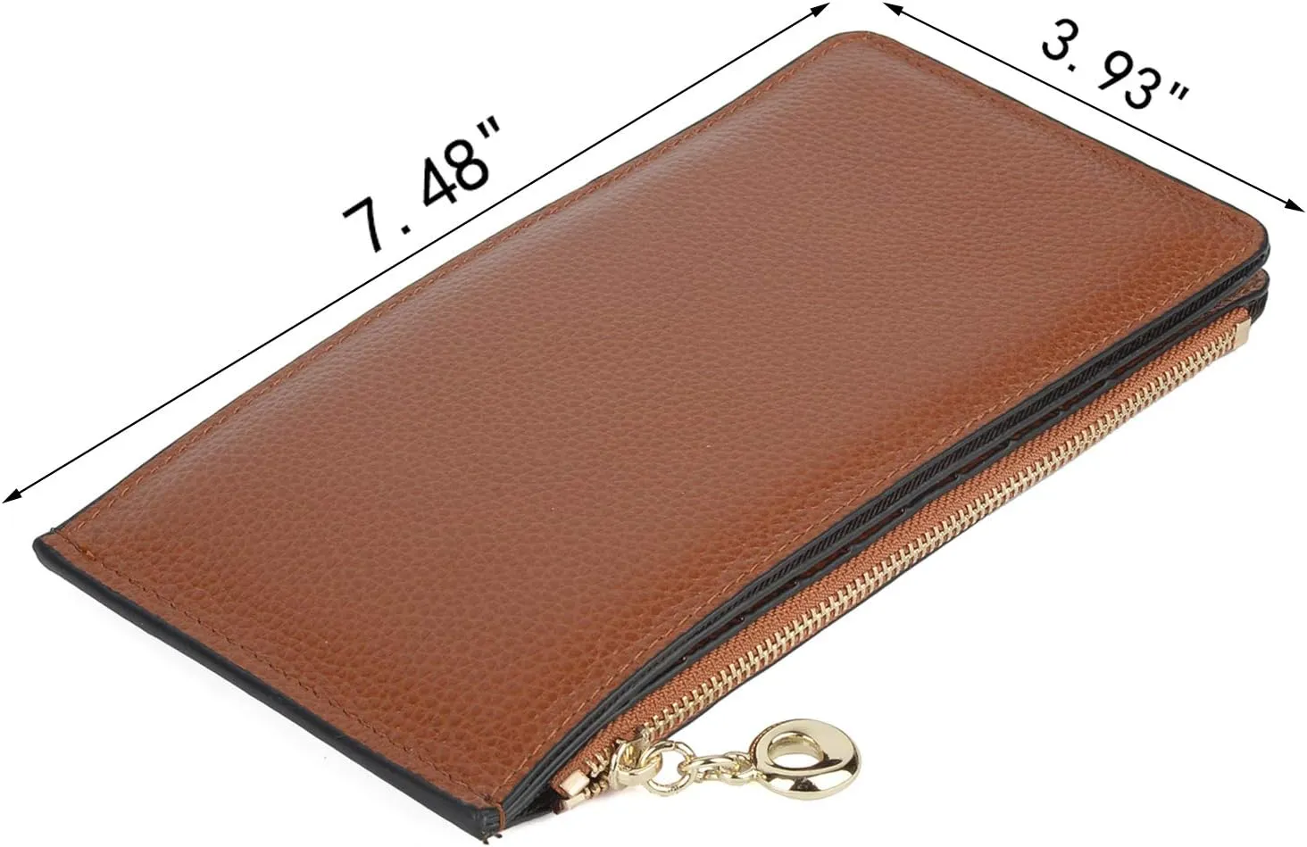YALUXE Women's Genuine Leather Wallet RFID Blocking Multi Card Organizer with Cell Phone Pocket Zipper Closure