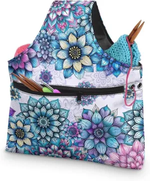 Yarn Bags for Crocheting on the Go Crochet Tote Bags for Women Travel Crochet Organizers and Storage Bag